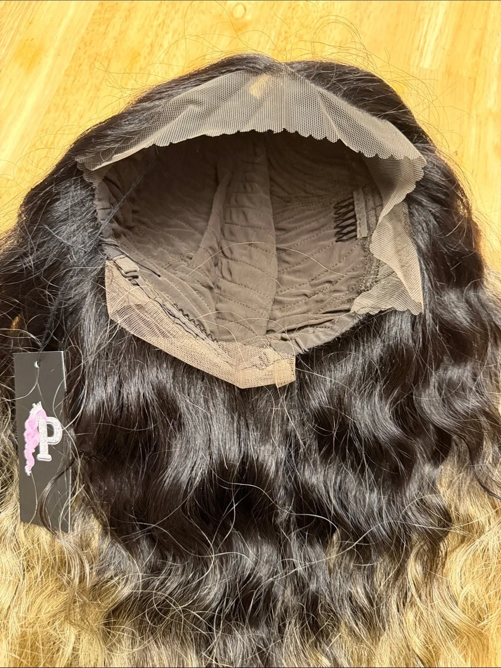 Long Wavy Ombre Wig with Dark Roots to Warm Blonde - Stylish Natural Look